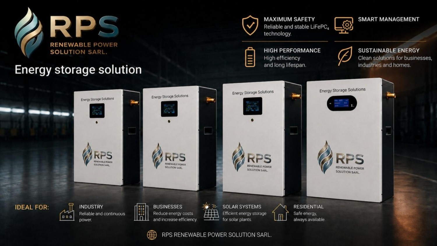 RPS 12.5 kWh LiFePO4 Battery